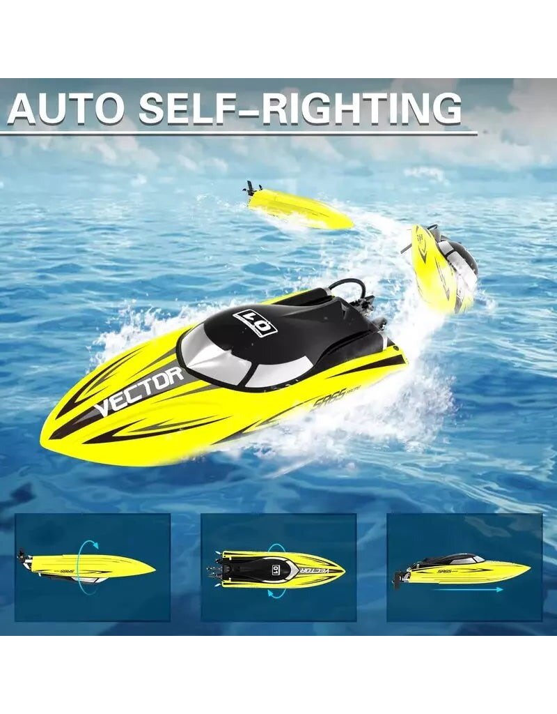 EXHOBBY VOL79114 VECTOR 65 BRUSHED BOAT RTR: YELLOW