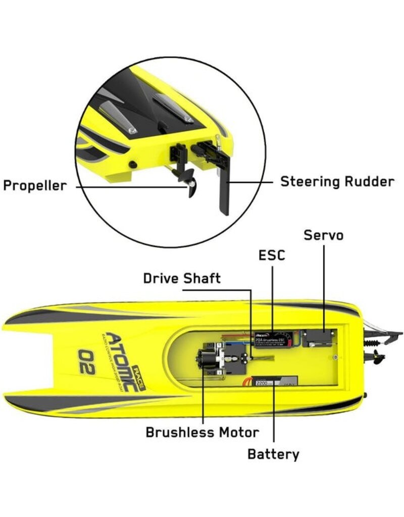 EXHOBBY VOL79104 ATOMIC 70 CM RTR BRUSHLESS YELLOW