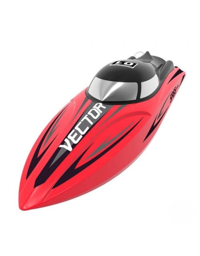 EXHOBBY VOL79113 VECTOR 65 BRUSHED BOAT RTR: RED