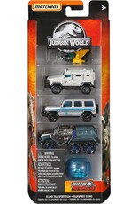 MATCHBOX MTL FMX40 MATCHBOX JURASSIC WORLD 5-PACK CARS