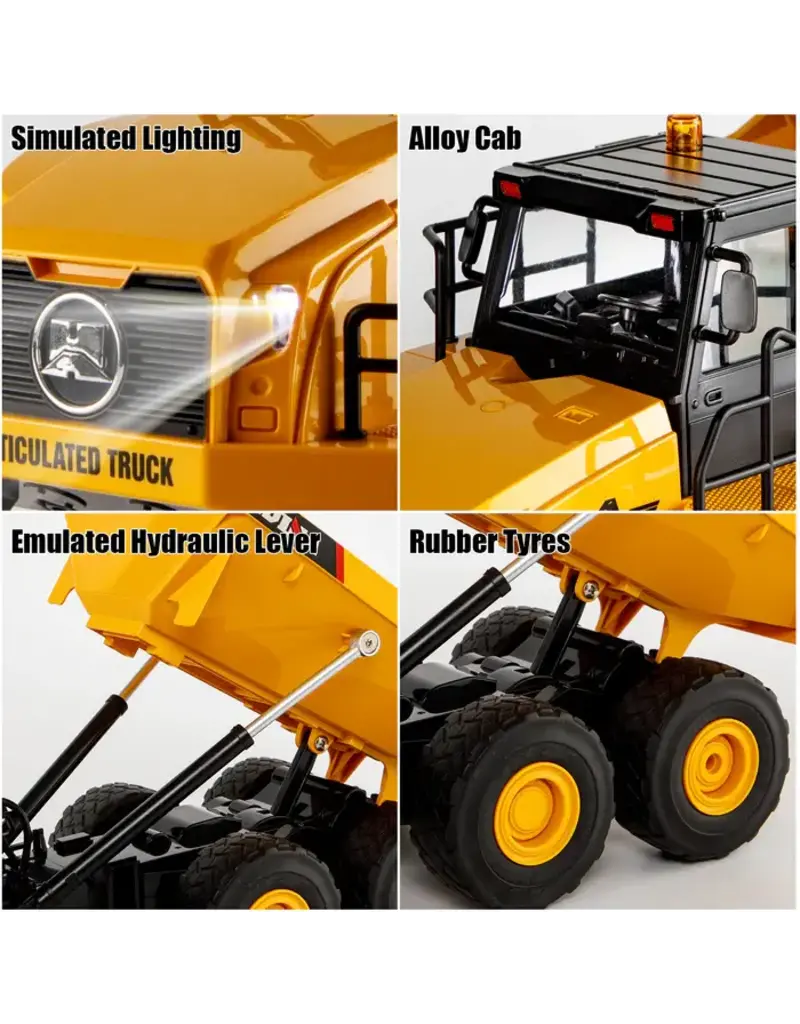 HUINA HUN11553 1/16 METAL ARTICULATED DUMP TRUCK