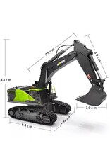 HUINA HUN11593 1/14 2.4G RC GREEN EXCAVATOR