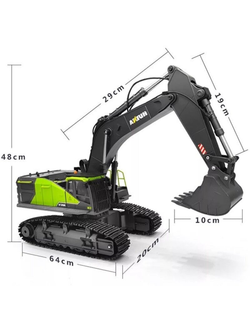 HUINA HUN11593 1/14 2.4G RC GREEN EXCAVATOR