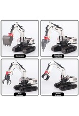 HUINA HUN11594W EXCAVATOR YELLOW 1/14 SCALE: WHITE