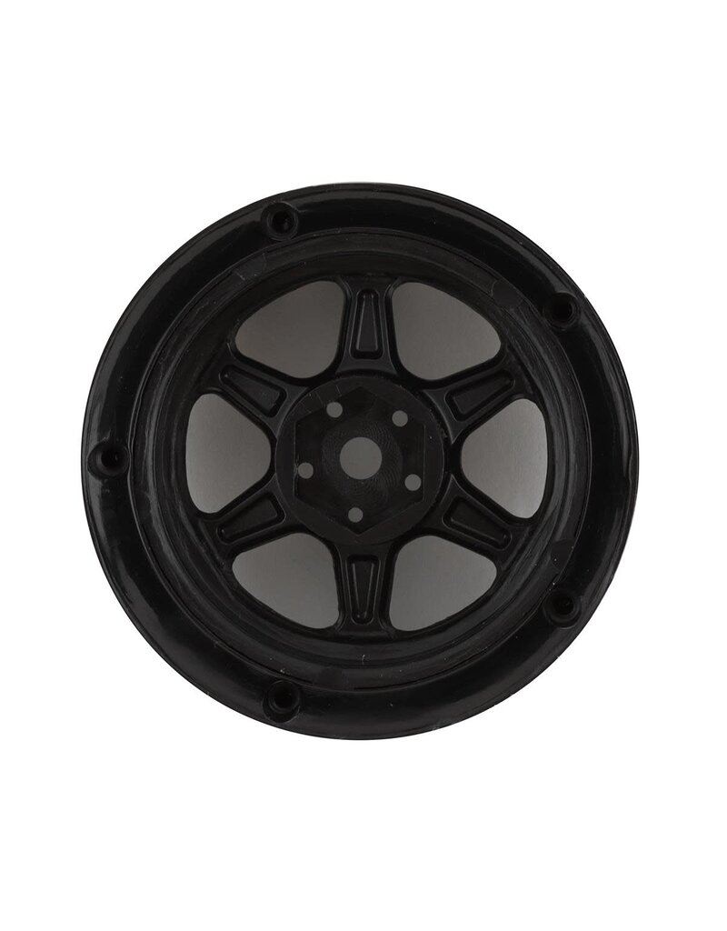 DS RACING DSC-DE-206 ELEMENT 6 SPOKE DRIFT WHEELS TRIPLE BLACK W/SILVER RIVETS (2)