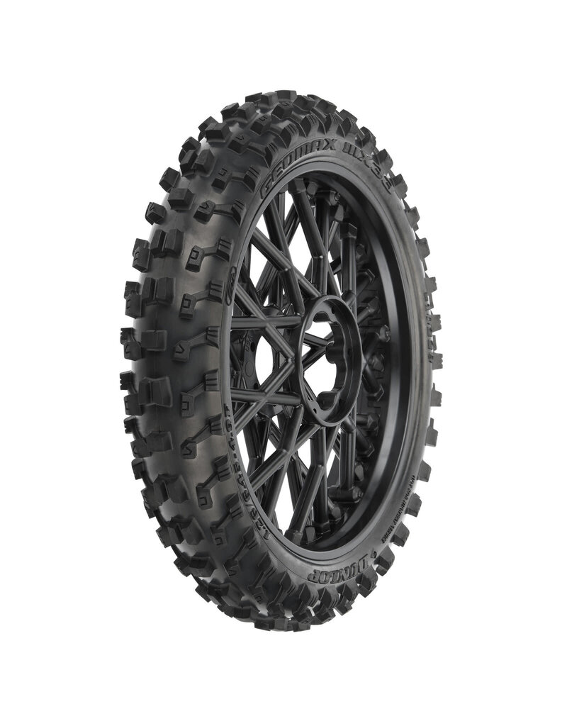 PROLINE RACING PRO1022910 GEOMAX MX33 V2 BEAD CR4 FRONT TIRE MOUNT ON BULLYSPOKE WHEEL BLACK