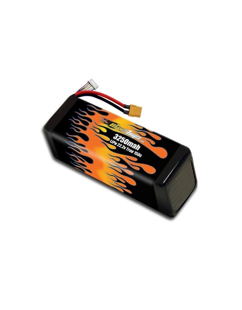 MAXAMPS BATTERIES MAXAMPS 6S LIPO 22.2V 3250MAH 150C WITH XT90