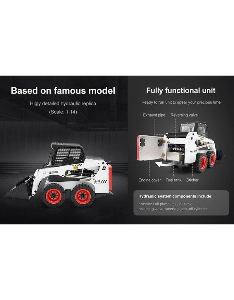 DOUBLE E DEEIMX594 1/14 SKID BOBCAT LOADER