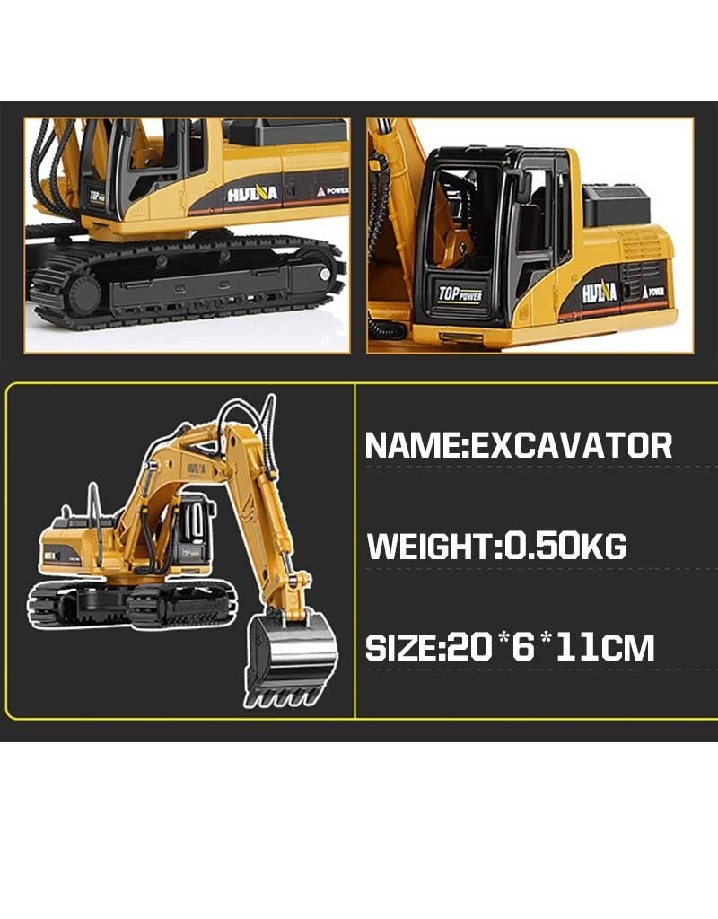 HUINA IMX14529 1/50 ALLOY EXCAVATOR GREEN