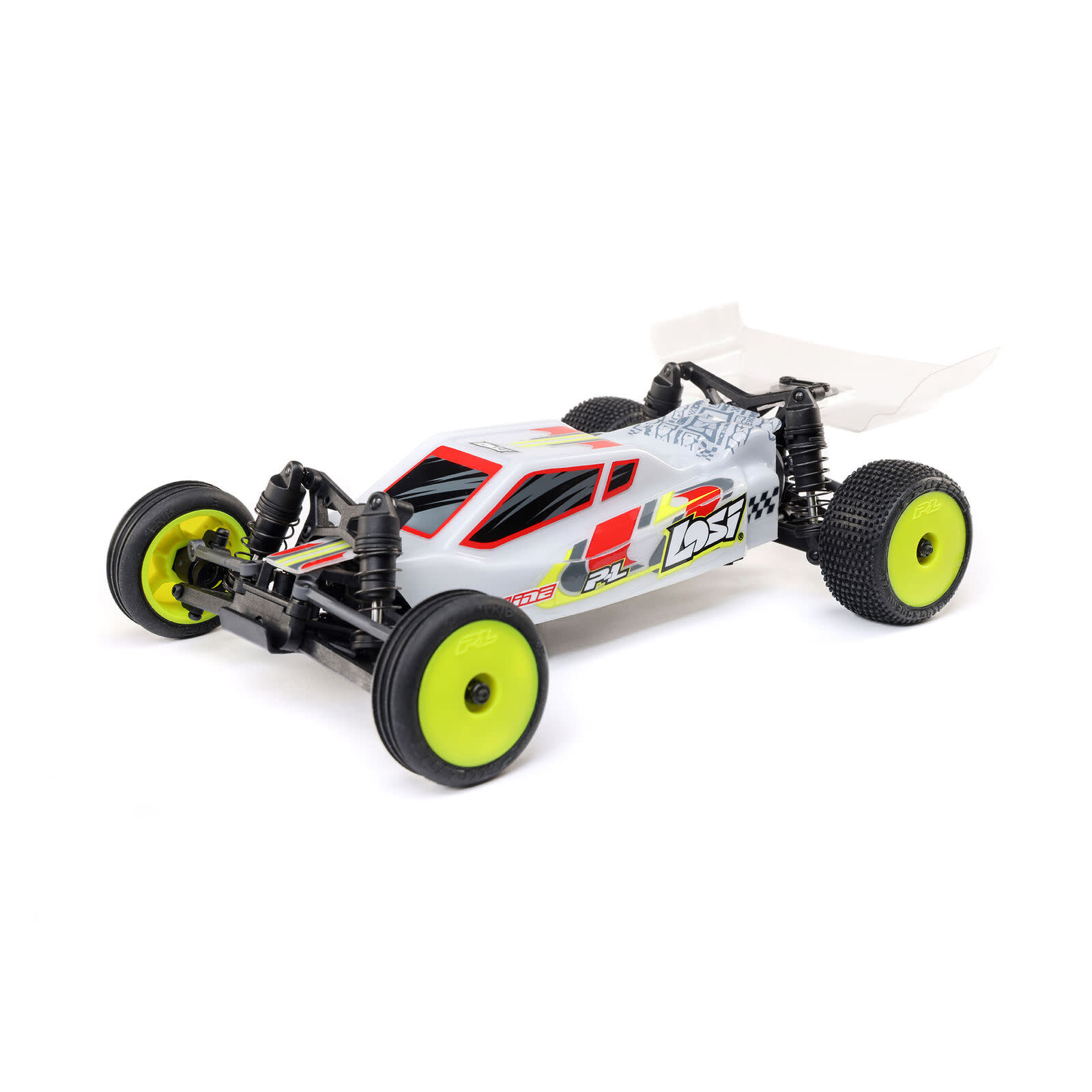LOS00007T1- 1/24 Micro-B 2WD Buggy, RTR - White