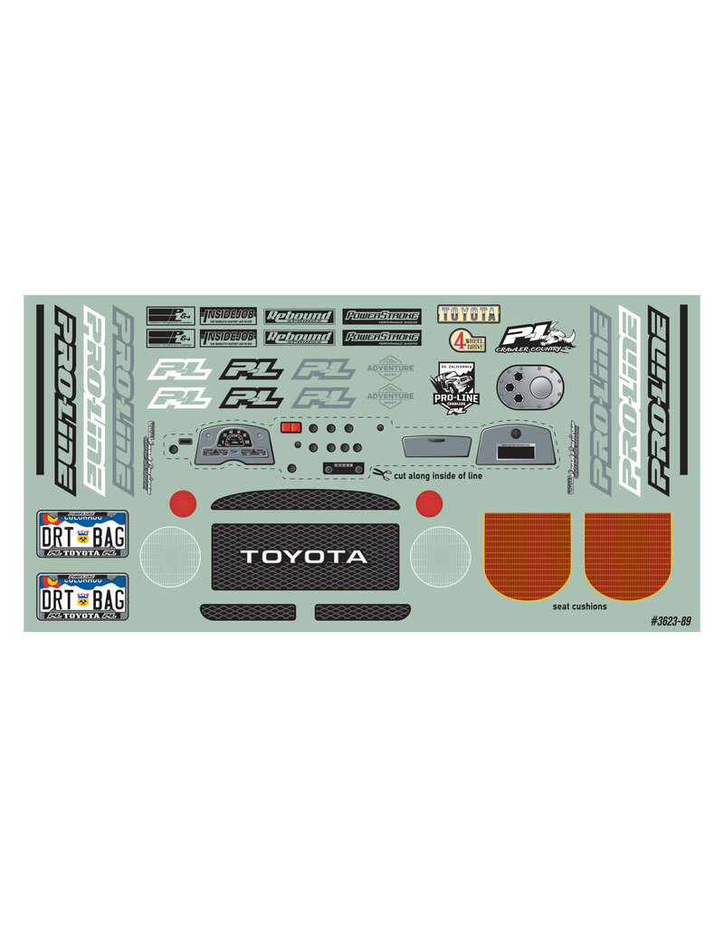 PROLINE RACING PRO362300 1979 TOYOTA LAND CRUISER FJ40 CLEAR WITH DECALS 12.3 WB