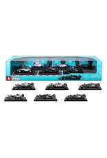 BURAGO BURAGO 1601290 FORMULA RACING MERCEDES DIE-CAST MODEL CAR 6-PACK