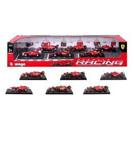 BURAGO BURAGO 1601290 FORMULA RACING FERRARI DIE-CAST MODEL CAR 6-PACK