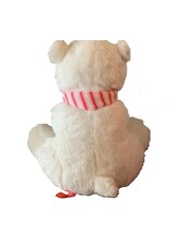 GITZY GITZY POLAR BEAR PLUSH TOY PINK AND WHITE SCARF WINTER