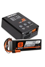 SPEKTRUM SPMX-1035 SMART POWERSTAGE SURFACE BUNDLE: 5000MAH 4S 50C LIPO BATTERY (IC5) / 100W S100 CHARGER