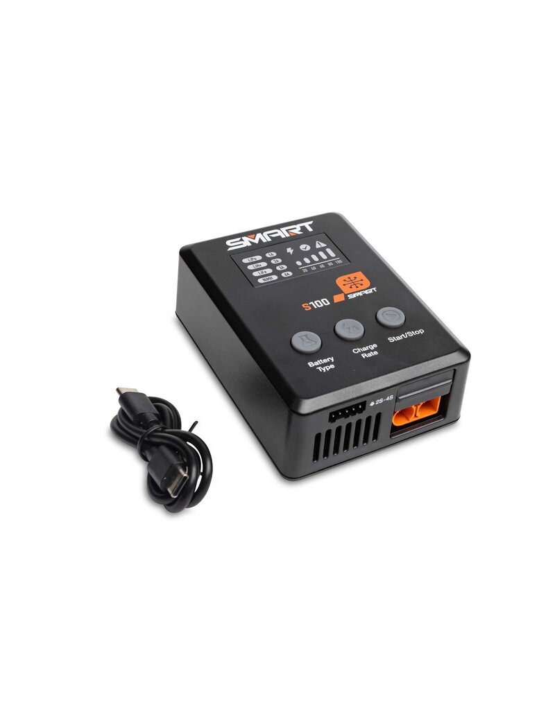 SPEKTRUM SPMX-1031 SMART POWERSTAGE SURFACE BUNDLE: 5000MAH 2S 50C LIPO BATTERY (IC3) / 100W S100 CHARGER