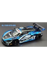 GL RACING GL-720S-GT3-002  MCLAREN 720S GT3 #7 LIVERY BODY: CHROME BLUE/ WHITE