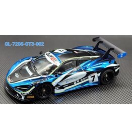 GL RACING GL-720S-GT3-002  MCLAREN 720S GT3 #7 LIVERY BODY: CHROME BLUE/ WHITE