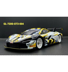 GL RACING GL-720S-GT3-004  MCLAREN 720S GT3 #23 LIVERY BODY: WHITE/ YELLOW/ BLACK
