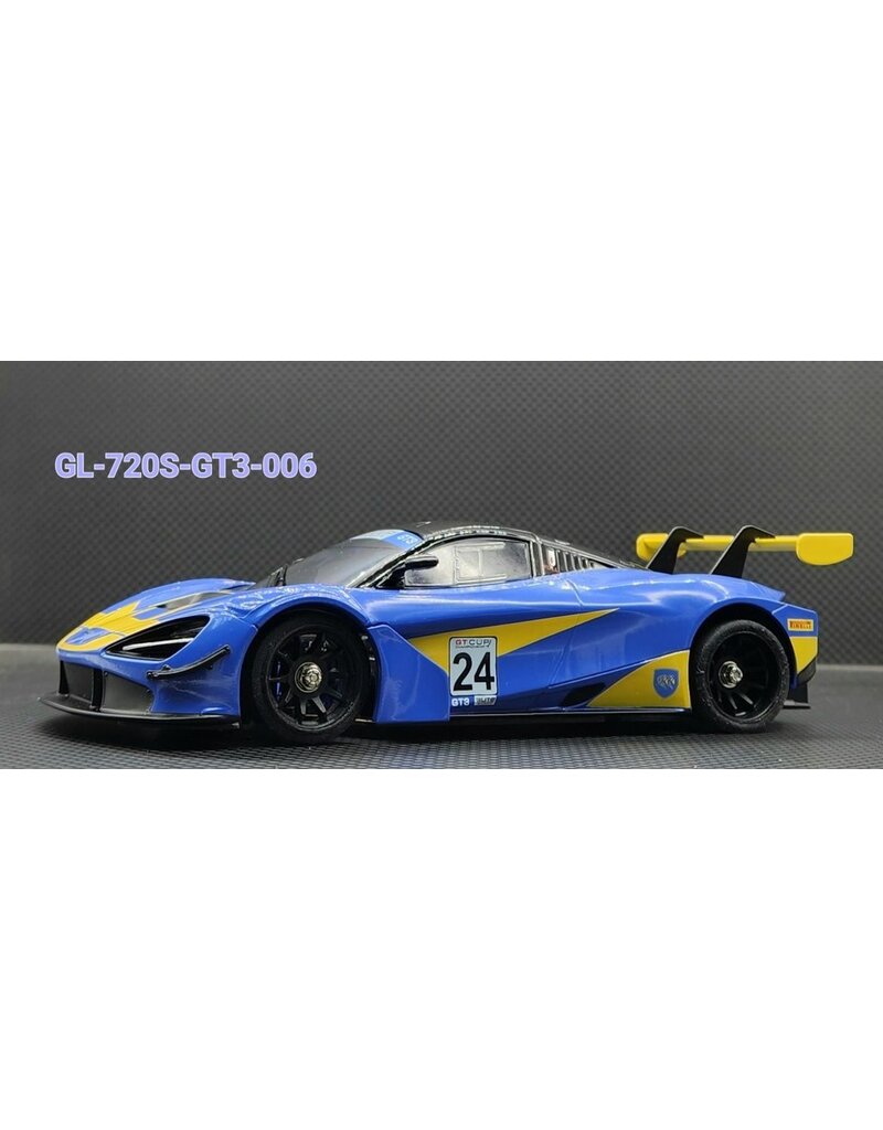 GL RACING GL-720S-GT3-006 MCLAREN 720S GT3 #24 LIVERY BODY: BLUE/ YELLOW