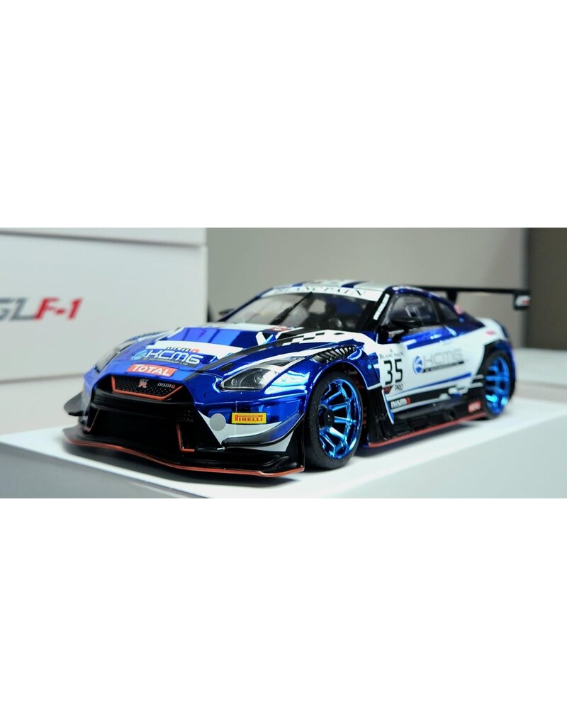 GL RACING GL-NISSAN-GT3-001 NISSAN R35 GTR GT3 #35 LIVERY BODY: CHROME BLUE/ WHITE