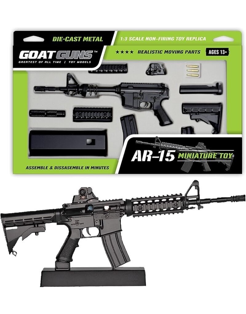 GOAT GUN GOAAR-BLACK MINIATURE 1/3 SCALE DIE-CAST AR-15 NON-FIRING MODEL KIT