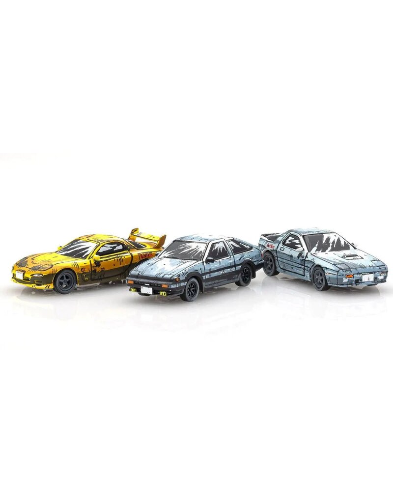 KYOSHO KYOK07057AA 1/64 INITIAL D COMIC EDITION 3 CAR SET