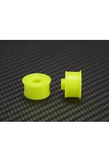 PN RACING PN MR2089R3-19 2WD DELRIN FORMULA 11X19 FLANGED REAR WHEELS 3MM OFFSET: YELLOW  (2)