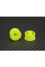 PN RACING PN MR2089R3-19 2WD DELRIN FORMULA 11X19 FLANGED REAR WHEELS 3MM OFFSET: YELLOW  (2)