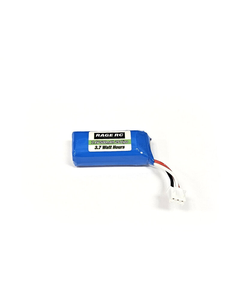 RAGE RC RGRC2480 7.4V 500MAH LIPO BATTERY; MINI TREK