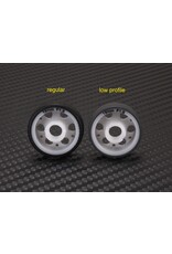 PN RACING PN MR2086F05 2WD DELRIN 6 SPOKE 8.5X19MM FLANGED FRONT WHEELS 0.5MM OFFSET: WHITE (2)