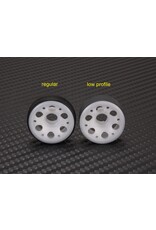 PN RACING PN MR2086F05 2WD DELRIN 6 SPOKE 8.5X19MM FLANGED FRONT WHEELS 0.5MM OFFSET: WHITE (2)
