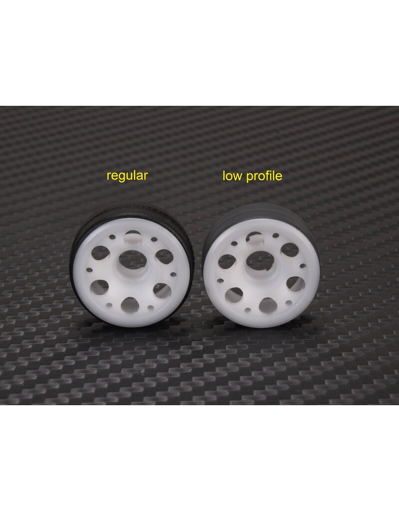 PN RACING PN MR2086F05 2WD DELRIN 6 SPOKE 8.5X19MM FLANGED FRONT WHEELS 0.5MM OFFSET: WHITE (2)