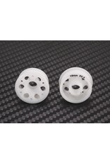 PN RACING PN MR2086F05 2WD DELRIN 6 SPOKE 8.5X19MM FLANGED FRONT WHEELS 0.5MM OFFSET: WHITE (2)