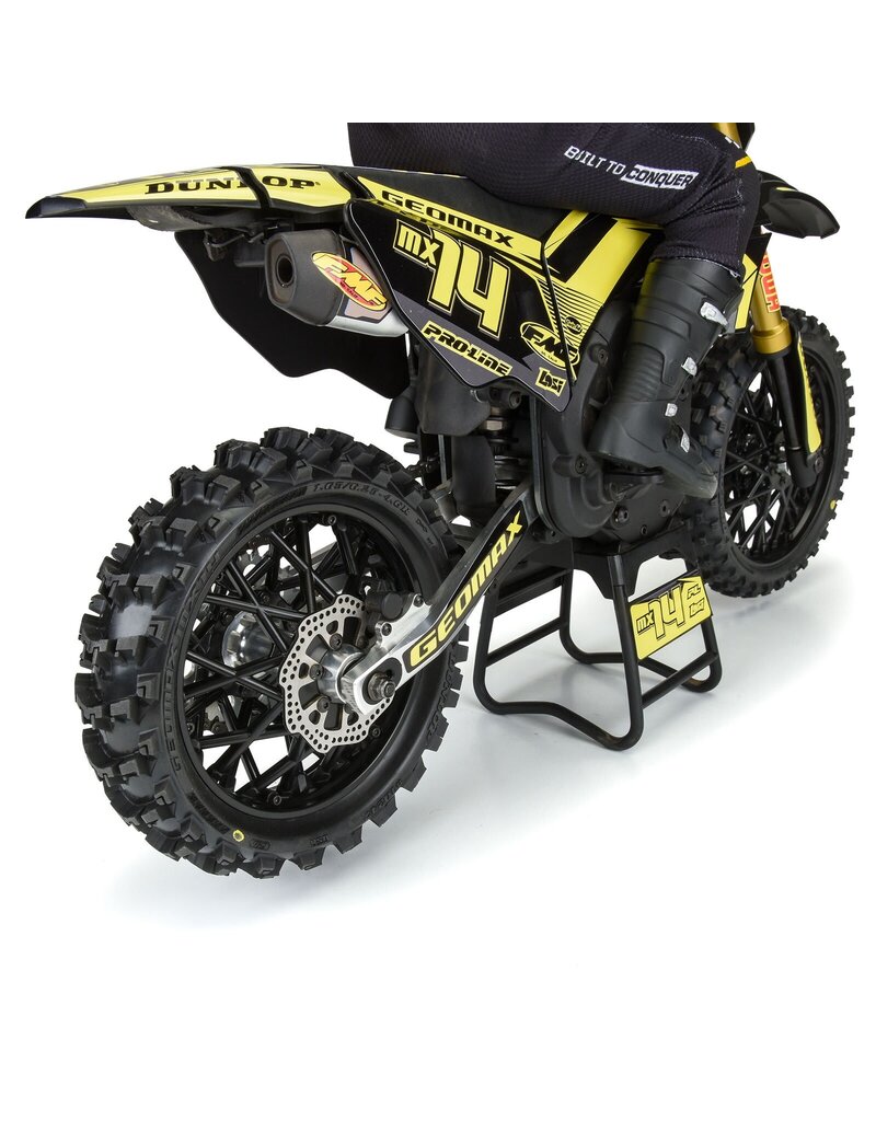 PROLINE RACING PRO1024710 DUNLOP GEOMAX MX14 V2 BEAD CR4 REAR TIRE MTD ON BULLY SPOKE BLACK WHEEL
