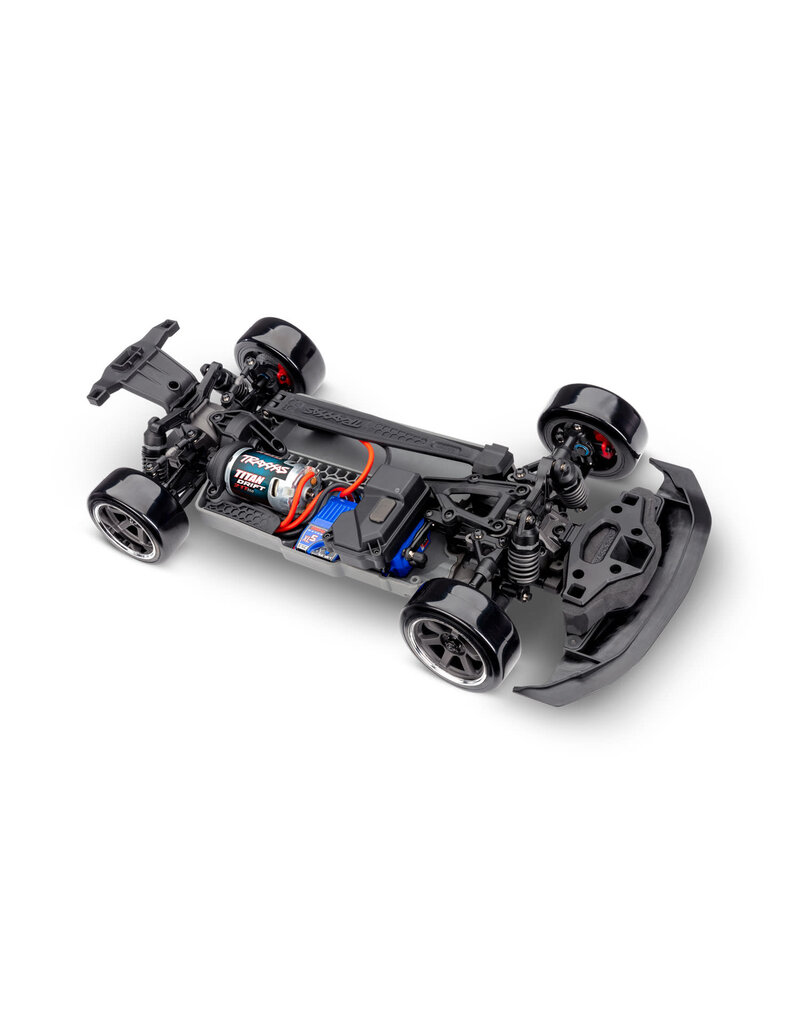 TRAXXAS TRA105237-4-BLUE 4-TEC FORD MUSTANG DRIFT