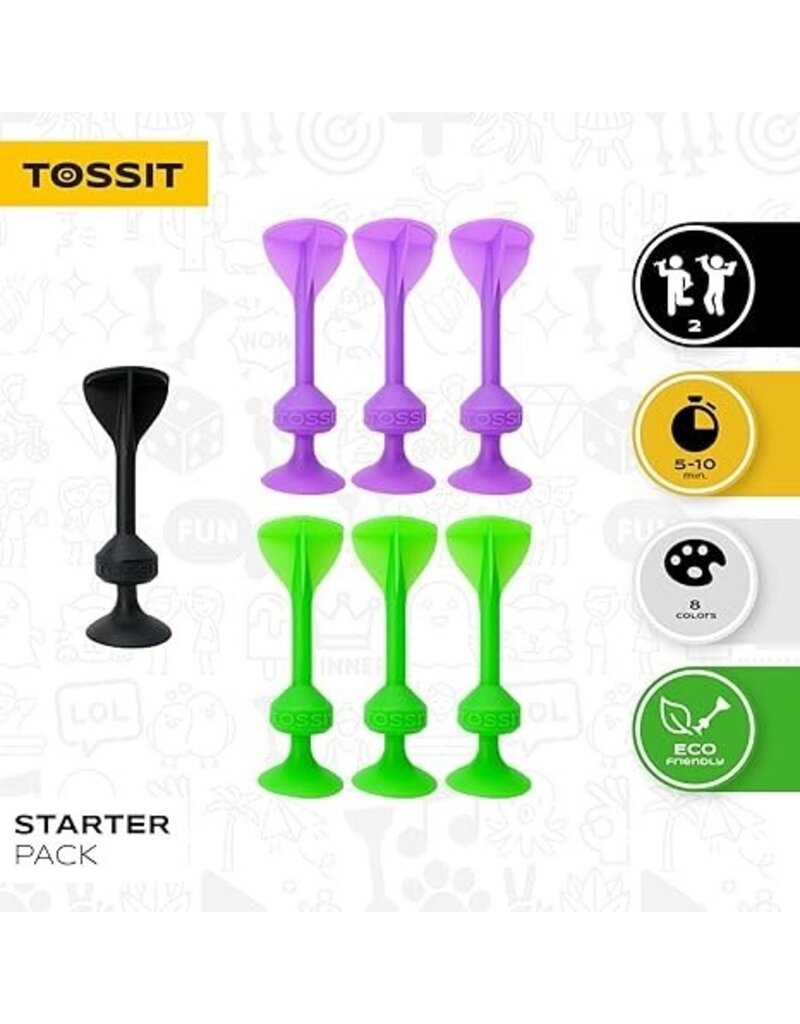 TOSSIT MT TOSS-IT GAME PURPLE/ GREEN 7PC