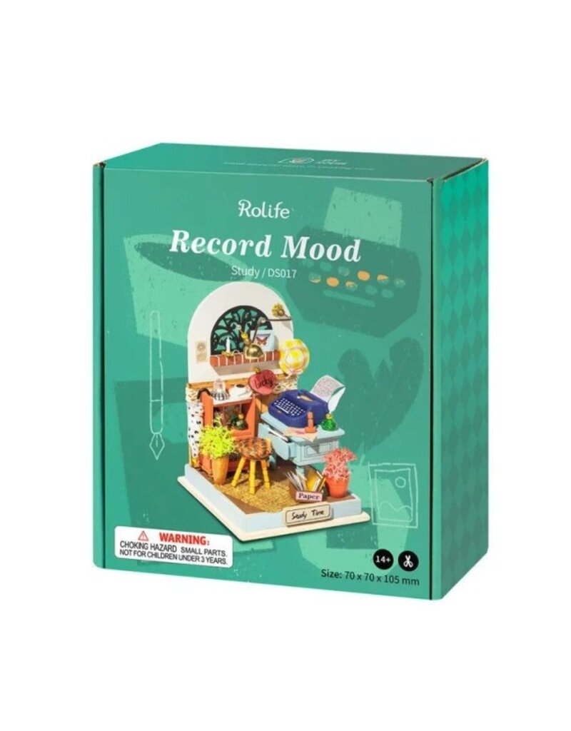 ROBOTIME ROEDS017 SUPER MINI HOUSE; RECORD MOOD - STUDY