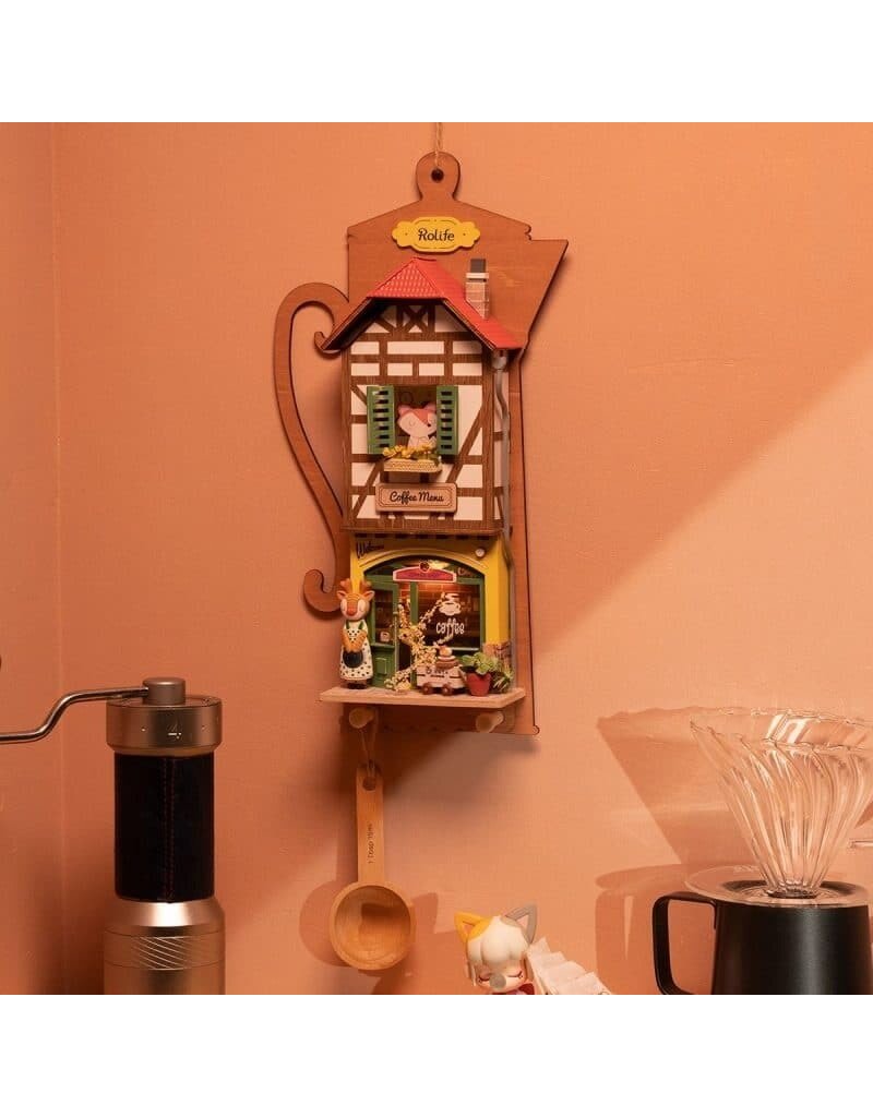 ROBOTIME ROEDS020 WALL HANGING SERIES; LAZY COFFEE HOUSE