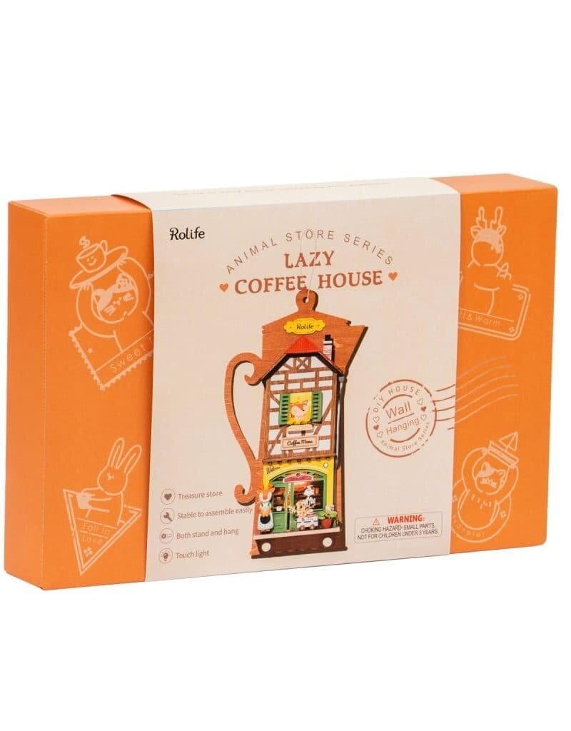 ROBOTIME ROEDS020 WALL HANGING SERIES; LAZY COFFEE HOUSE
