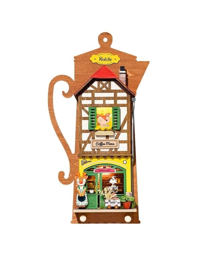 ROBOTIME ROEDS020 WALL HANGING SERIES; LAZY COFFEE HOUSE