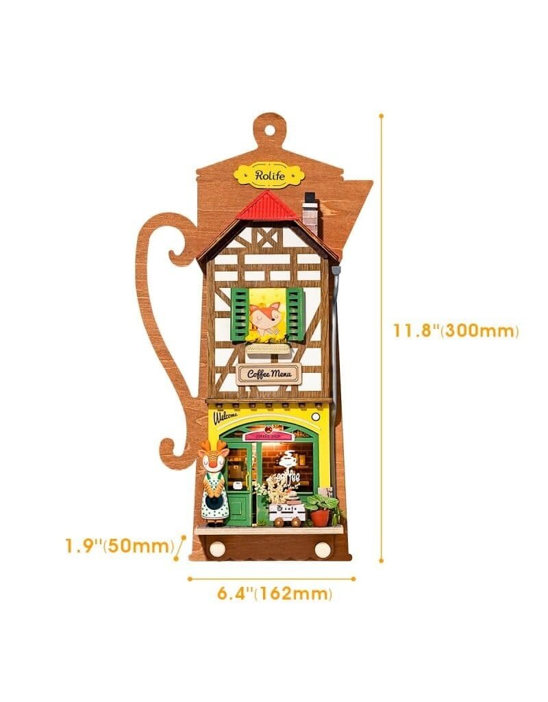 ROBOTIME ROEDS020 WALL HANGING SERIES; LAZY COFFEE HOUSE