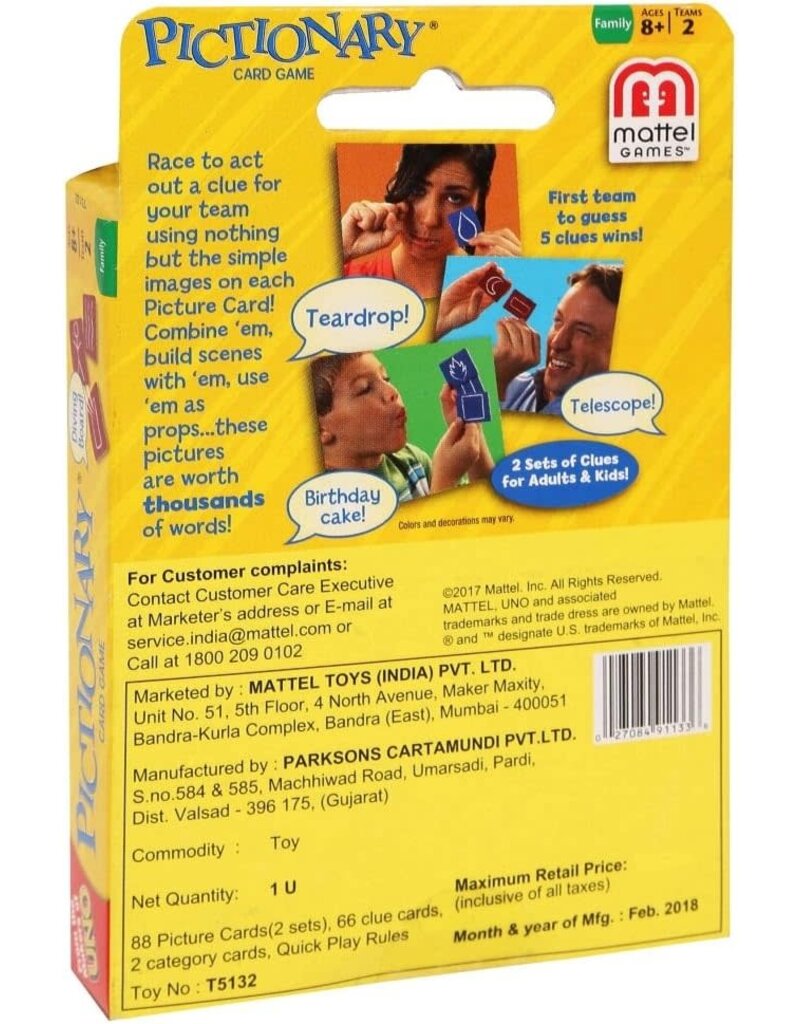 MATTEL MTL T5132 PICTIONARY CARD GAME
