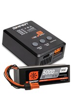 SPEKTRUM SPMX-1034 SMART POWERSTAGE SURFACE BUNDLE 5000MAH 3S 50C LIPO IC5 W/ 100W S100 CHARGER