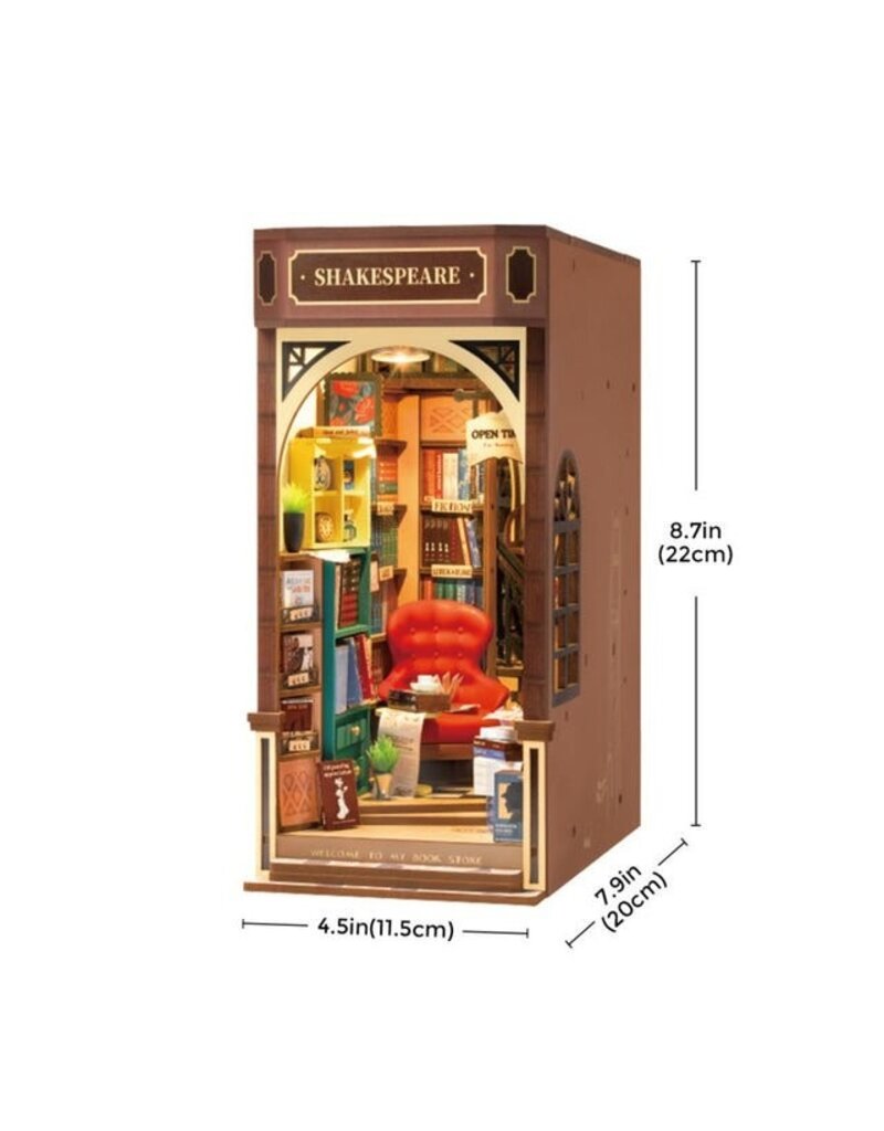 ROBOTIME ROETGB07 ROLIFE BOOKSTORE DIY BOOK NOOK SHELF INSERT KIT