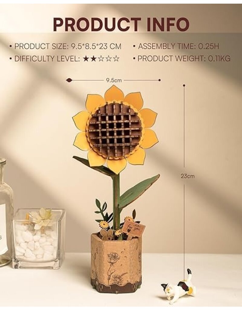 ROBOTIME ROETW011 ROWOOD SUNFLOWER