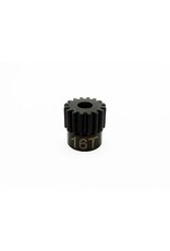 HOT RACING HRACSG16M05 MOD 0.5 PINION GEAR 16T (1/8 BORE): HARD BLACKENED STEEL