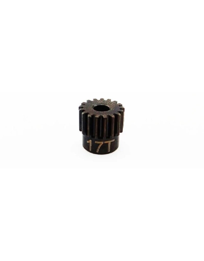 HOT RACING HRACSG17M05 MOD 0.5 PINION GEAR 17T (1/8 BORE): HARD BLACKENED STEEL