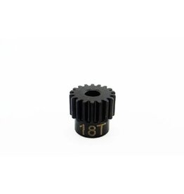HOT RACING HRACSG18M05 MOD 0.5 PINION GEAR 18T (1/8 BORE): HARD BLACKENED STEEL