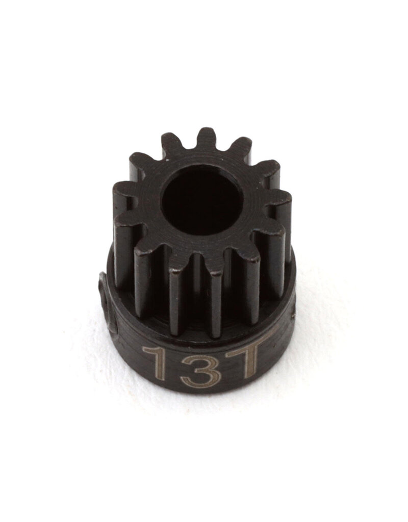 HOT RACING HRACSG13M05 MOD 0.5 PINION GEAR 13T (1/8 BORE): HARD BLACKENED STEEL